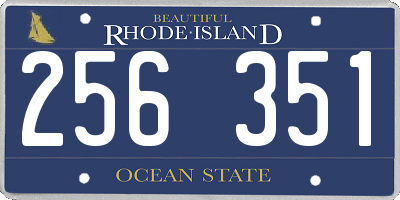 RI license plate 256351