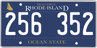 RI license plate 256352