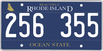 RI license plate 256355