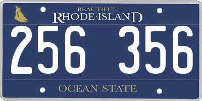 RI license plate 256356