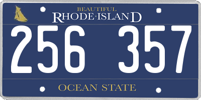 RI license plate 256357
