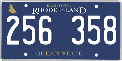 RI license plate 256358