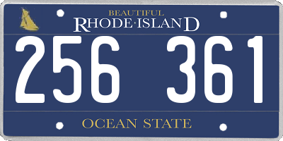 RI license plate 256361