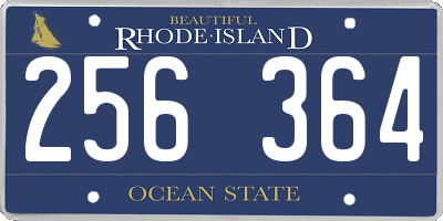 RI license plate 256364