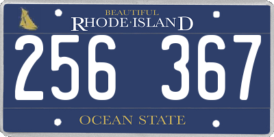 RI license plate 256367