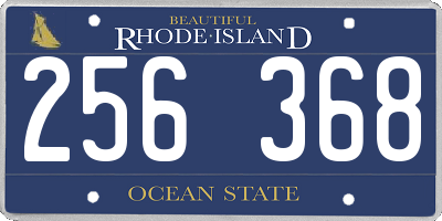 RI license plate 256368