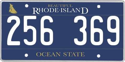 RI license plate 256369