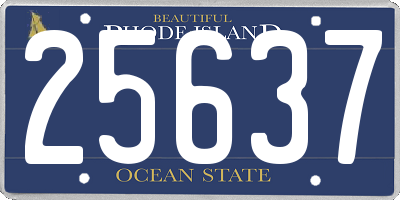 RI license plate 25637