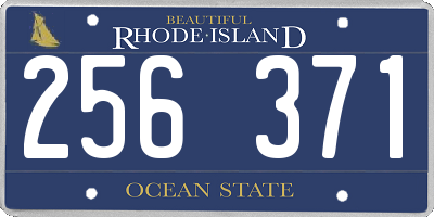 RI license plate 256371