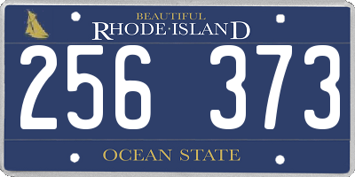 RI license plate 256373