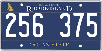 RI license plate 256375