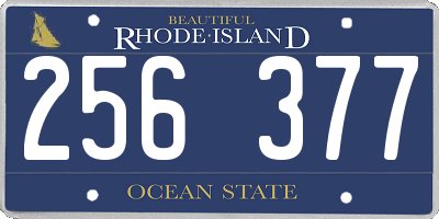 RI license plate 256377