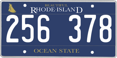 RI license plate 256378