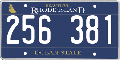RI license plate 256381