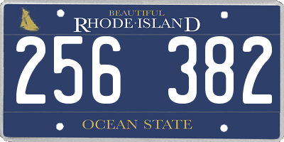 RI license plate 256382