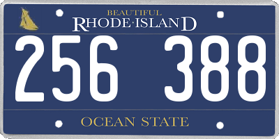 RI license plate 256388