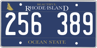 RI license plate 256389