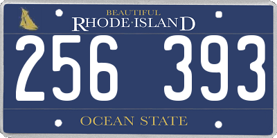 RI license plate 256393