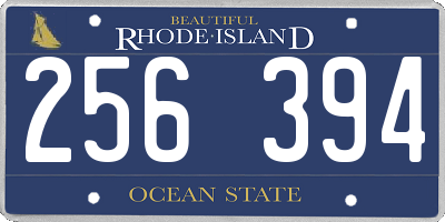 RI license plate 256394