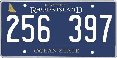 RI license plate 256397