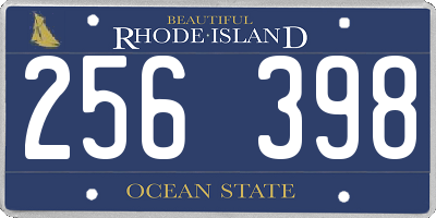 RI license plate 256398