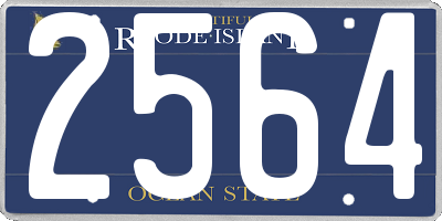 RI license plate 2564