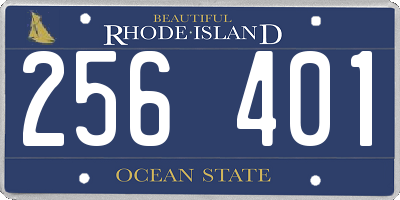 RI license plate 256401