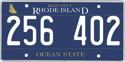 RI license plate 256402
