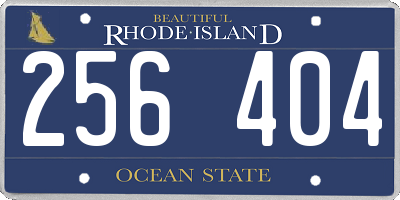 RI license plate 256404