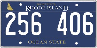 RI license plate 256406