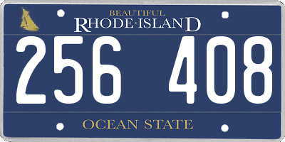 RI license plate 256408