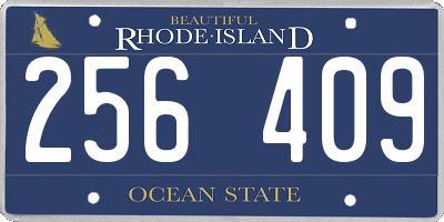 RI license plate 256409