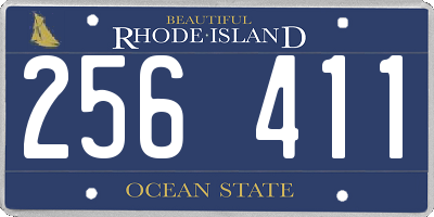 RI license plate 256411