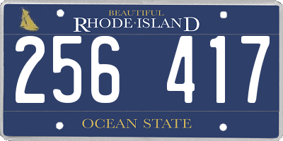 RI license plate 256417