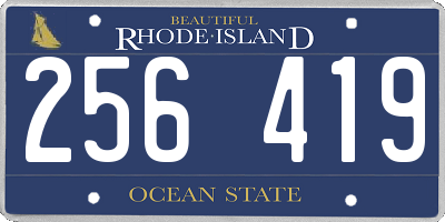 RI license plate 256419