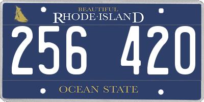 RI license plate 256420