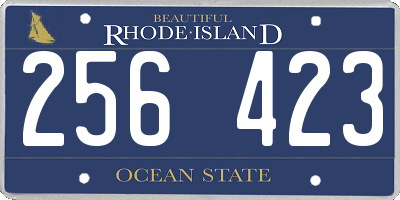 RI license plate 256423