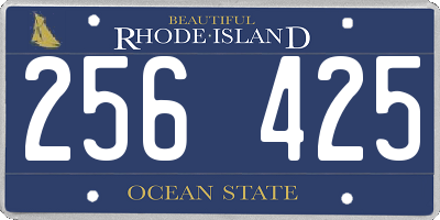 RI license plate 256425