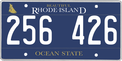 RI license plate 256426