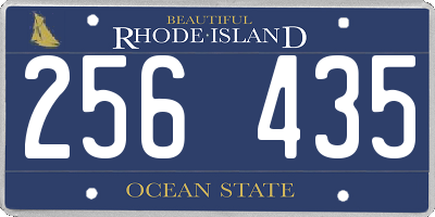 RI license plate 256435