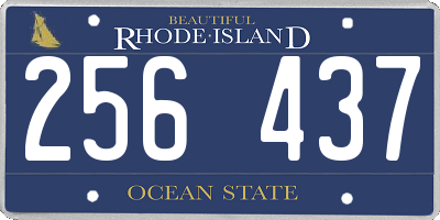 RI license plate 256437