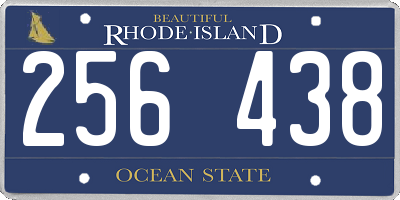 RI license plate 256438