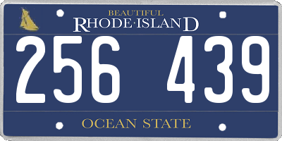 RI license plate 256439
