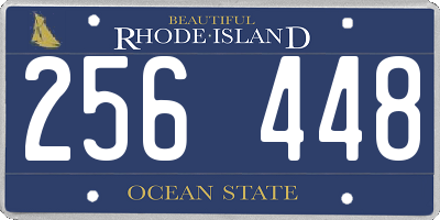 RI license plate 256448