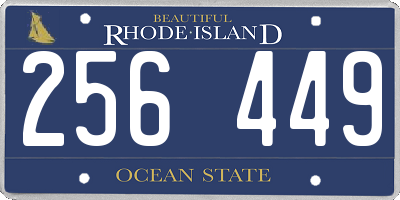 RI license plate 256449