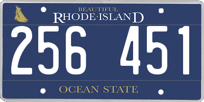 RI license plate 256451
