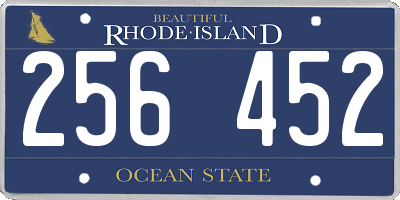 RI license plate 256452