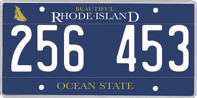 RI license plate 256453