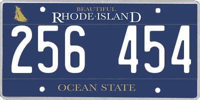 RI license plate 256454