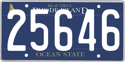 RI license plate 25646